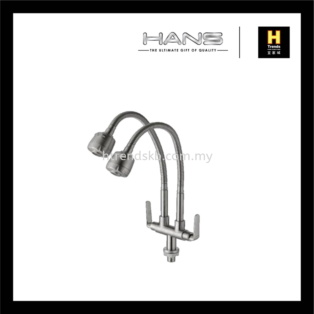 Hans Double Flexi Dual Spray Pillar Tap HPST36144