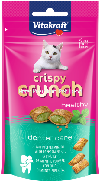 Vitakraft Crispy Crunch Dental Care with Pepperment Oil 60g Cat Treats & Snacks Selangor, Malaysia, Kuala Lumpur (KL), Petaling Jaya (PJ) Supplier, Suppliers, Supply, Supplies | Bees Pets Global Supply Sdn. Bhd.