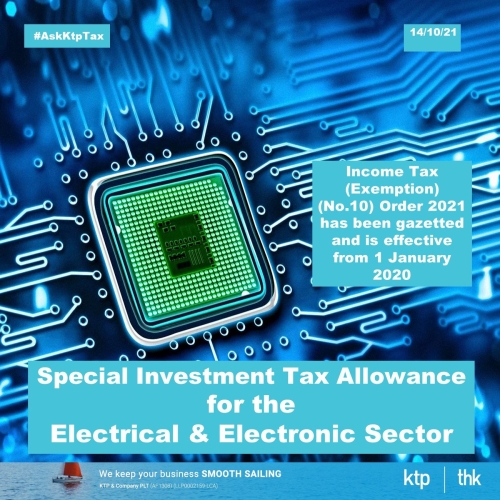 Special Investment Tax Allowance for E&E Industry