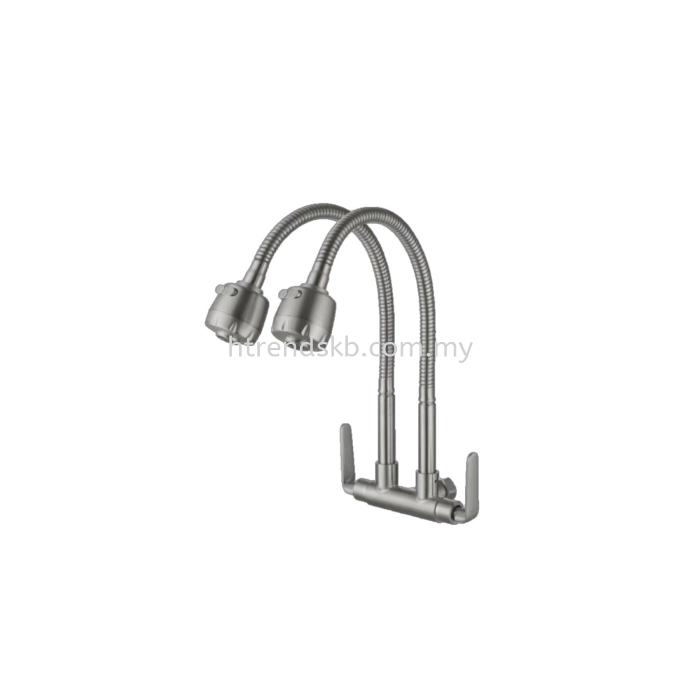 Hans Double Flexi Dual Spray Wall Mounted Sink Tap HWST36344