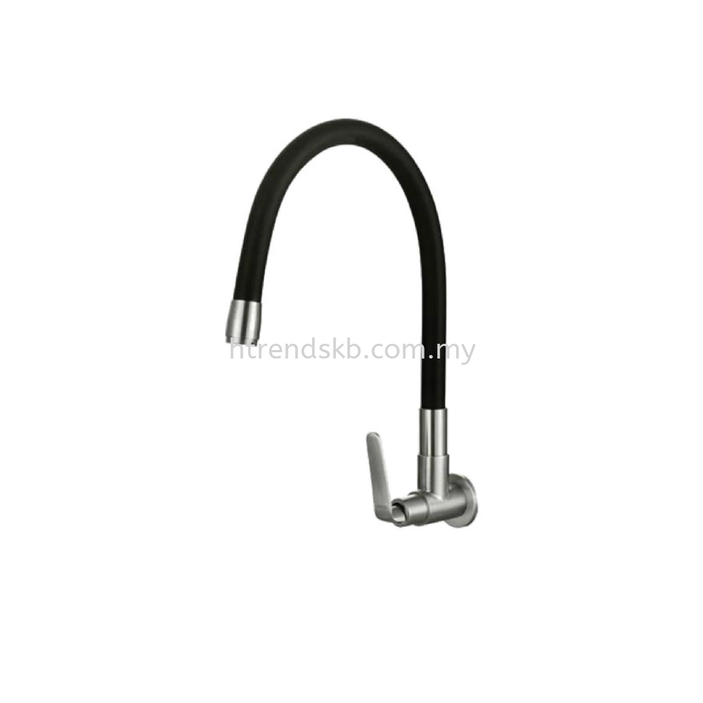 Hans Single Black Flexi Spout Sink Tap HWST36380