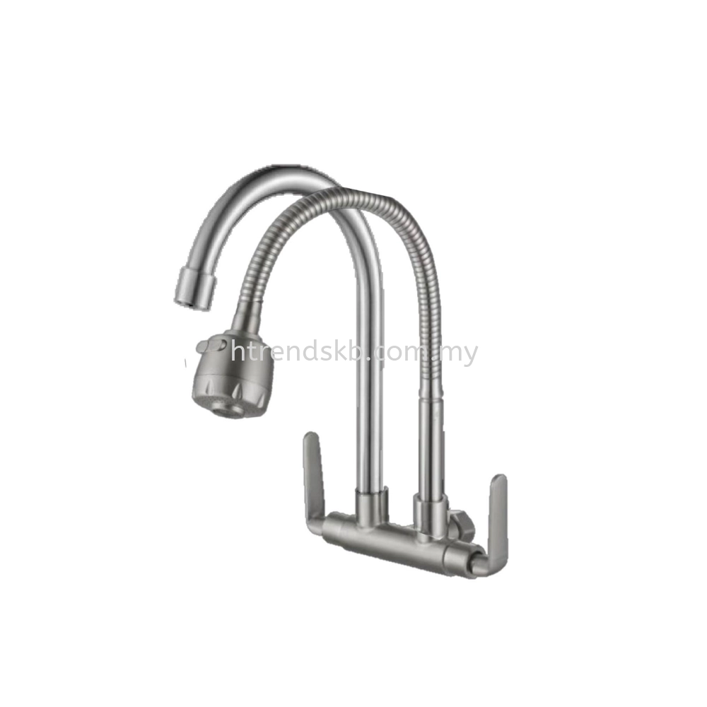 Hans Single Flexi and U Spout Wall Kitchen Tap HWST36383