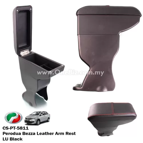 Perodua Bezza Leather LU Black Arm Rest - CD-PT-5811