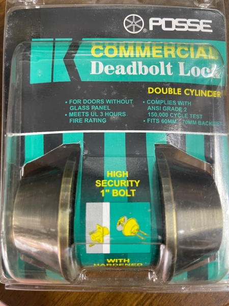 POSSE Double cylinder Deadblot Lock Deadbolt Lock Kuala Lumpur (KL), Malaysia, Selangor Supplier, Suppliers, Supply, Supplies | HOONG THYE LOCKSMITH