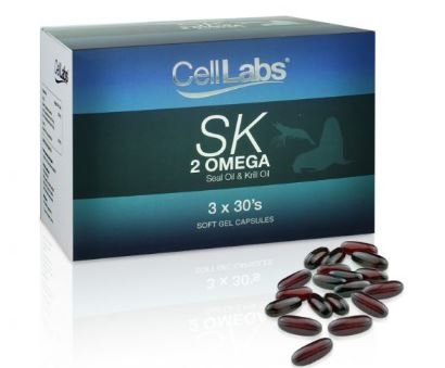 CellLabs SK2 Omega-3 Oil (3 x 30's) -10 times More effective than Fish Oil Antioxidant/Reduce BackPain/Reduce Cholesterol