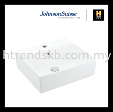 Johnson Suisse Gemelli Rectangular Counter Top Basin (WBAAGM111WW)