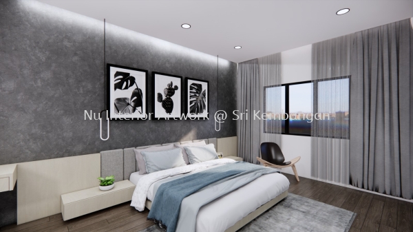 Master Bedroom Bedhead Design Bedroom Design Selangor, Malaysia, Kuala Lumpur (KL), Seri Kembangan Services | NU Interior Art Work