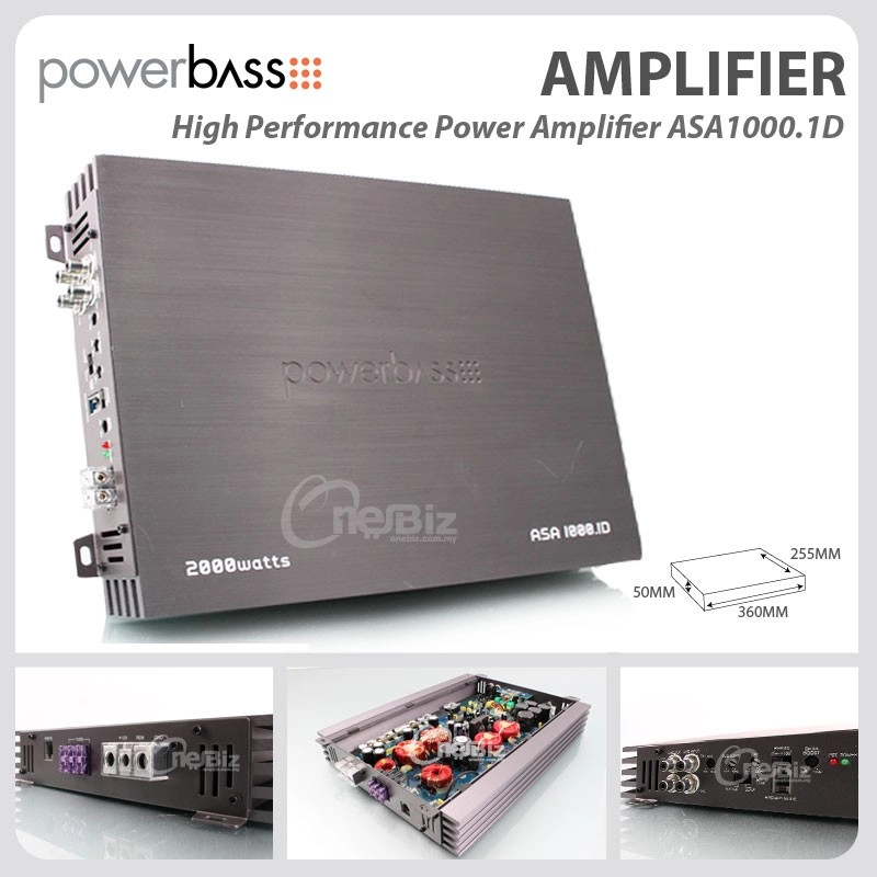 PowerBass Monoblock Amplifier (2000 Watts) - ASA1000.1D