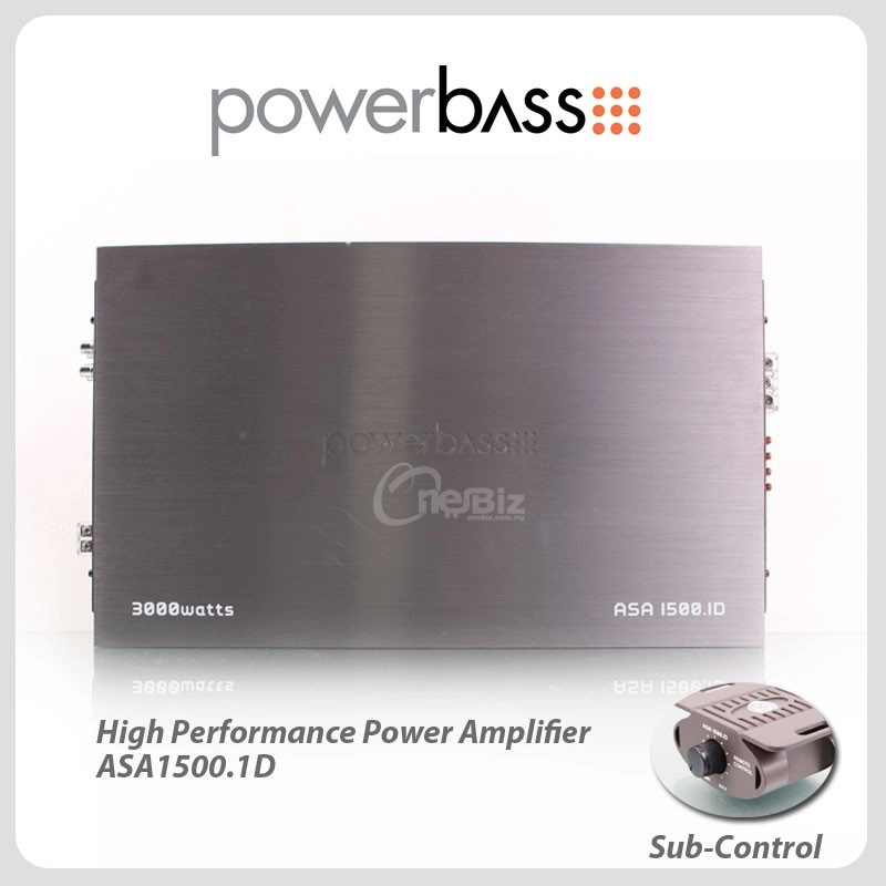 PowerBass Monoblock Amplifier (3000 Watts) - ASA1500.1D