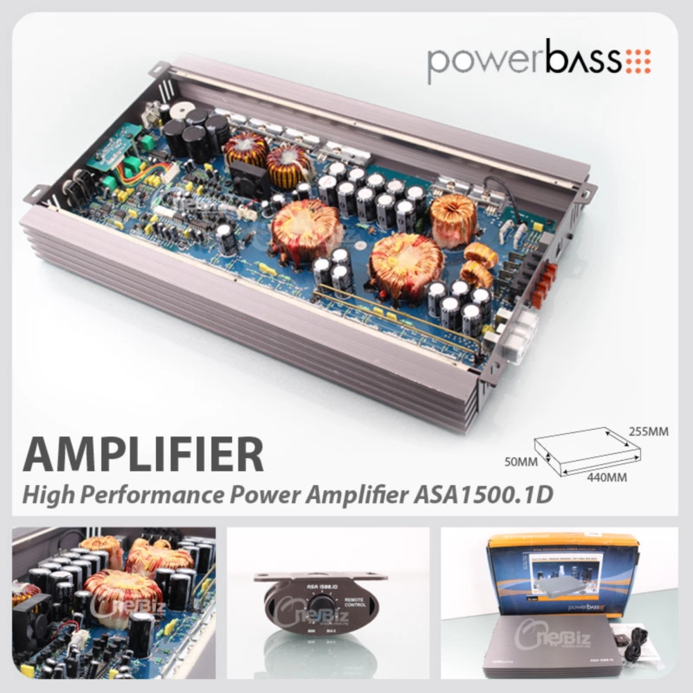 PowerBass Monoblock Amplifier (3000 Watts) - ASA1500.1D Car Audio ...