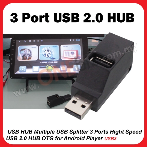 USB HUB Multiple USB Splitter 3 Ports Hight Speed USB 2.0 HUB OTG for Android Player USB3