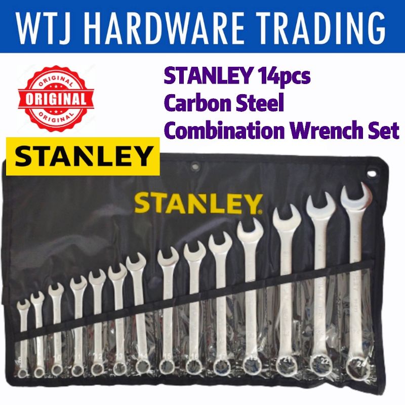 STANLEY 14pcs Carbon Steel Combination Wrench Set (8-24mm)