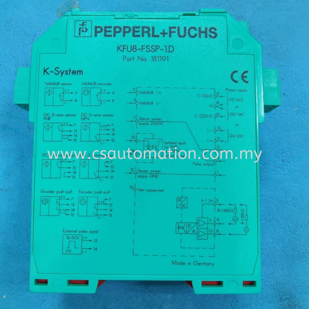 KFU8-FSSP-1D, PEPPERL+FUCHS, Frequency Voltage / Current Converter.