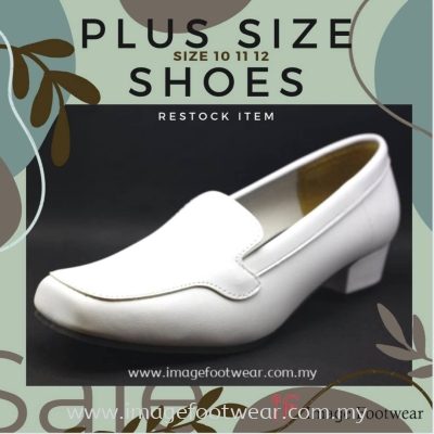 PlusSize Women 1.5 inch Heel Shoes- PS-7680 WHITE Colour