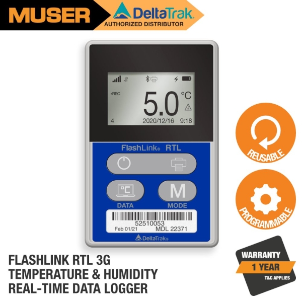 22371-01 FlashLink RTL 3G Temperature & Humidity Reusable Data Logger Reusable Real-Time Loggers DeltaTrak Kuala Lumpur (KL), Malaysia, Selangor, Sunway Velocity Supplier, Suppliers, Supply, Supplies | Muser Apac Sdn Bhd