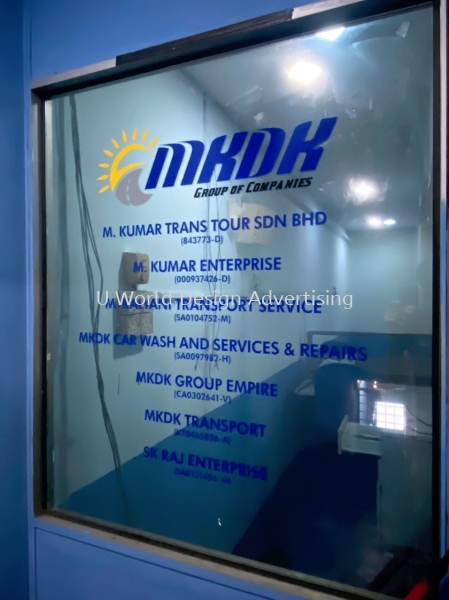 MKDK WINDOW GLASS STICKER AT BANDAR BAYU TINGGI, KLANG, SELANGOR WINDOW GLASS STICKER Malaysia, Selangor, Klang, Kuala Lumpur (KL) Manufacturer, Supplier, Supply, Supplies | U World Design Advertising