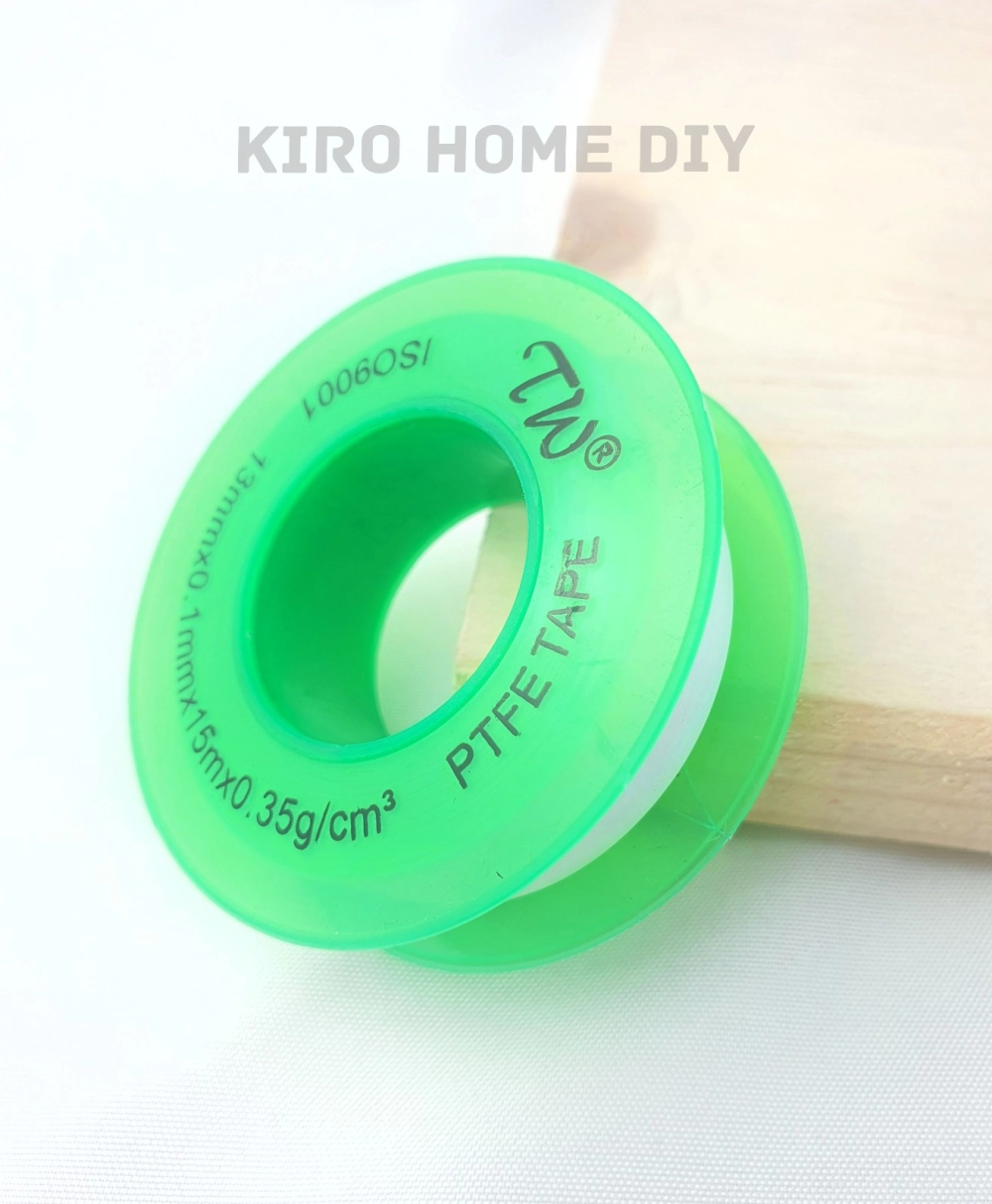 13mm x 0.1mm (15 metres) PTFE Sealing Tape (Green) (10 Rolls) - 00214D