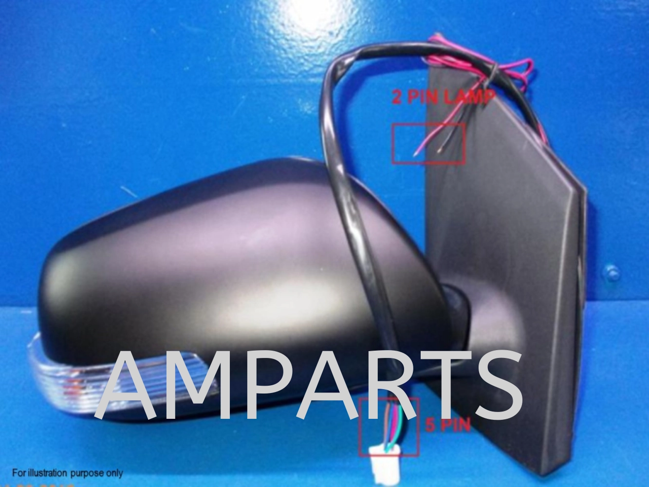 Toyota Vios 2008 Door Mirror With Lamp (Auto Foldable) 7 Pin