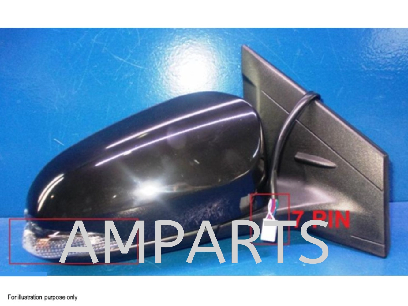 Toyota Vios 2014 Door Mirror With Lamp (Auto Foldable) 7 Pin