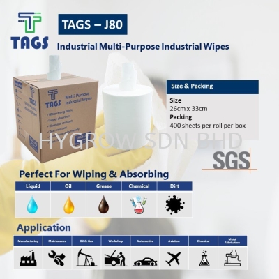 TAGS-J80 Industrial Multi Purpose Industrial Wipes