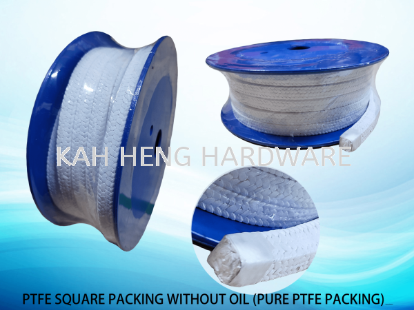PTFE SQUARE PACKING WITHOUT OIL (PURE PTFE PACKING) JOINING SHEET & GLAND PACKING Selangor, Malaysia, Kuala Lumpur (KL), Klang Supplier, Suppliers, Supply, Supplies | Kah Heng Hardware Sdn Bhd