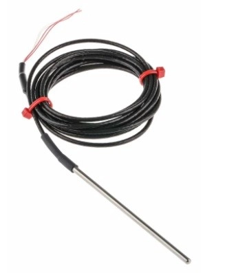  123-5585 - RS PRO PT100 RTD Sensor, 3mm Dia, 100mm Long, 4 Wire, Probe, Class B