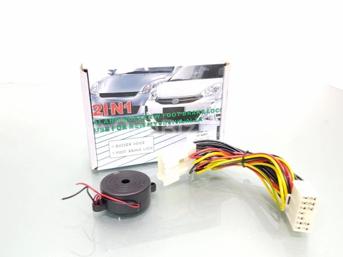 2 in 1 Car Alarm Brake Lock with Buzzer for Perodua Myvi Icon , Viva , Alza TWM-E-12F