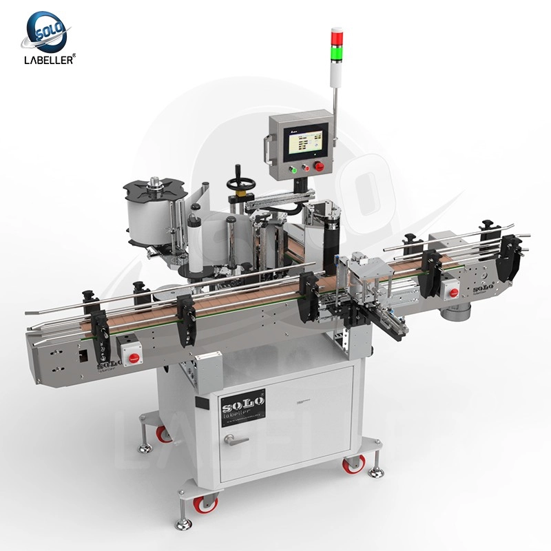 SOLO Servo-Ecam Vertical Pneumatic Wrap Around Labelling Machine