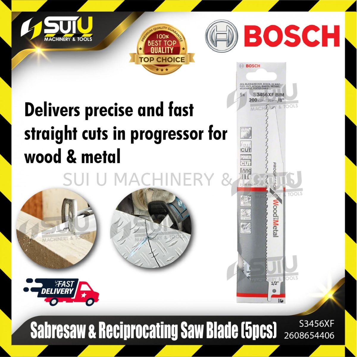 BOSCH 2608654406 (S3456XF) Sabresaw & Reciprocating Saw Blade (5 pcs) Saw  Blades Accessories Kuala Lumpur (KL),