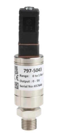  797-5043 - RS PRO Pressure Sensor for Air, Gas, Hydraulic Fluid, Liquid, Water , 1bar Max Pressure Reading Voltage