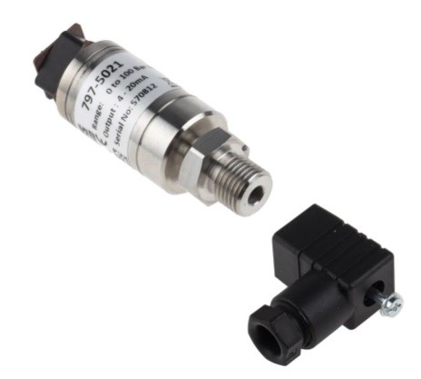  797-5021 - RS PRO Pressure Sensor for Air, Gas, Hydraulic Fluid, Liquid, Water , 100bar Max Pressure Reading Current
