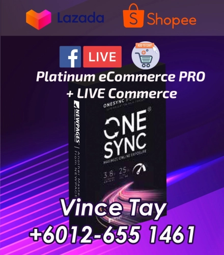 ONESYNC Platinum eCommerce PRO with Facebook LIVE Commerce Package