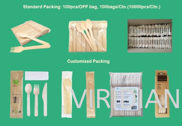Cutlery Set Biodegradable Wooden Cutlery Set DLRR Series Food Container Kuala Lumpur (KL), Malaysia, Selangor, Setapak Supplier, Suppliers, Supply, Supplies | Viridian Technologies