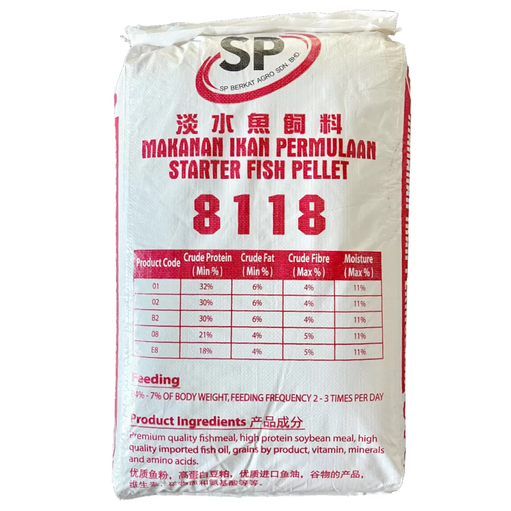 8118 Dedak Ikan Halus / Makanan Ikan Permulaan / Starter Fish Pellet (20KG)