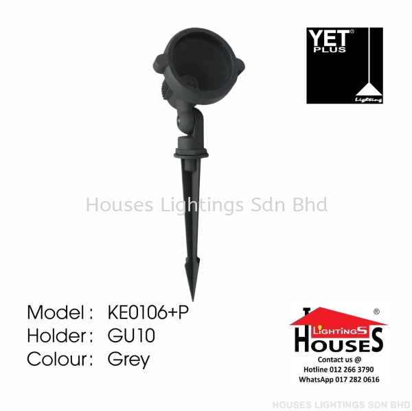 KE0106+P GU10 YET - Spike Light (GU10/E27) LED Spike & Buried Fitting Selangor, Malaysia, Kuala Lumpur (KL), Puchong Supplier, Suppliers, Supply, Supplies | Houses Lightings Sdn Bhd