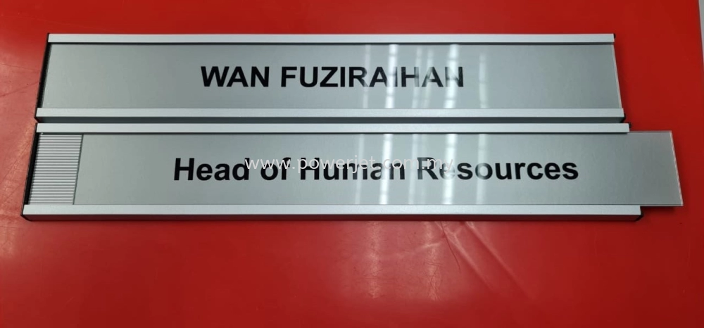 Slot Door Signage for Position and Name