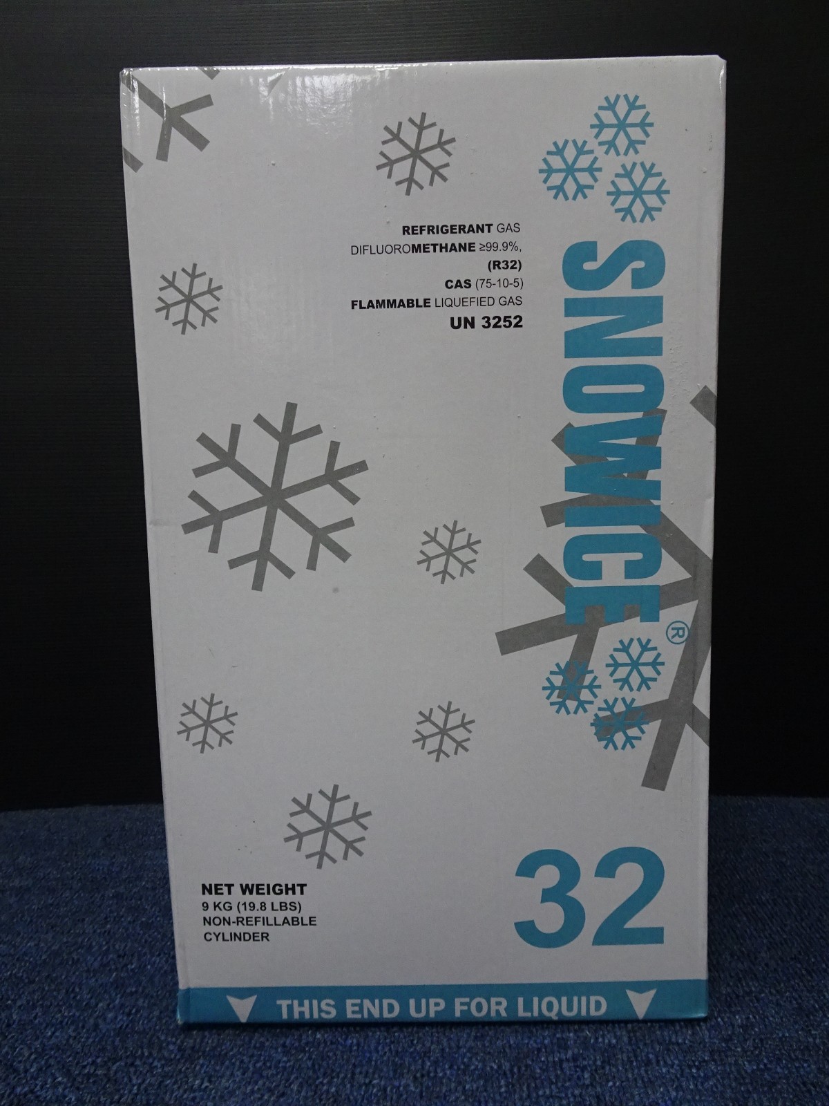 R32 X 19.8LBS (9KG) SNOWICE HFC REFRIGERANT GAS DISPOSABLE CYLD