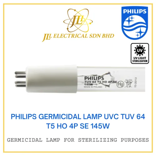 PHILIPS TUV 64T5 HO 145W 4P SE GERMICIDAL TUBE (5 FEET) T5 UVC GERMICIDAL DISINFECTION LAMP