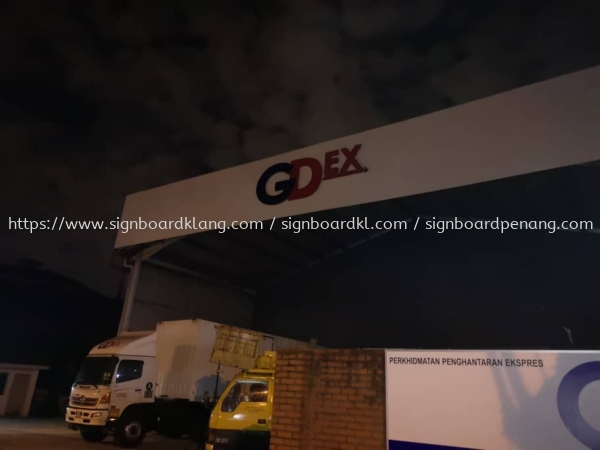 gdex 3d led eg conceal frontlit logo lettering signage signboard at klang kepong damansara shah alam subang jaya  LED Tertutup Huruf Timbul Kuala Lumpur (KL), Malaysia Pembinaan, Pasang, Pembekal | Great Sign Advertising (M) Sdn Bhd