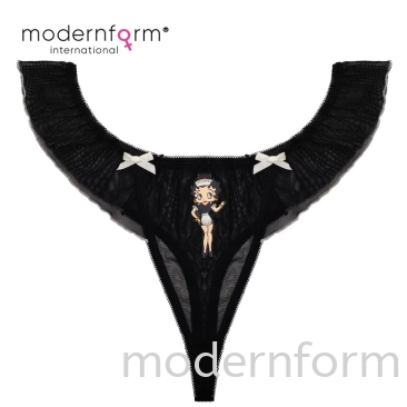 Modernfrom Set of 2 Women Sexy Lingerine Transparent Low Waist Betty Boop Ladies Thong (P0309)