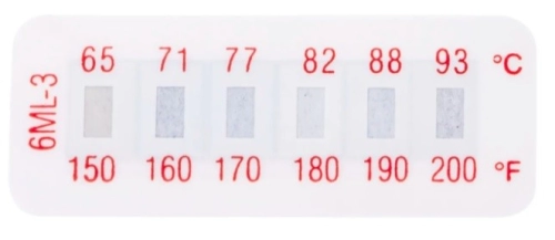 285-936 - RS PRO Non-Reversible Temperature Sensitive Label, 65°C to 93°C, 6 Levels