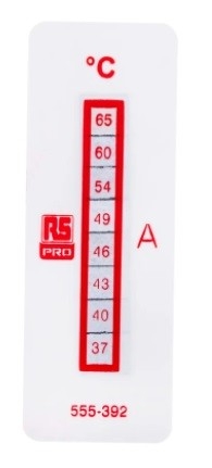  555-392 - RS PRO Non-Reversible Temperature Sensitive Label, 37°C to 65°C, 8 Levels