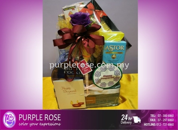 Hamper Set(Deepavali)-06(Malaysia) Deepavali Hamper (Malaysia) Johor Bahru (JB), Malaysia, Singapore Supply, Supplier, Delivery | Purple Rose Florist & Gifts