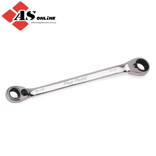 SNAP-ON 9/16-5/8" 12-Point SAE 25° Offset Reversible Ratcheting Box Wrench (Blue-Point) / Model: BXOR1820