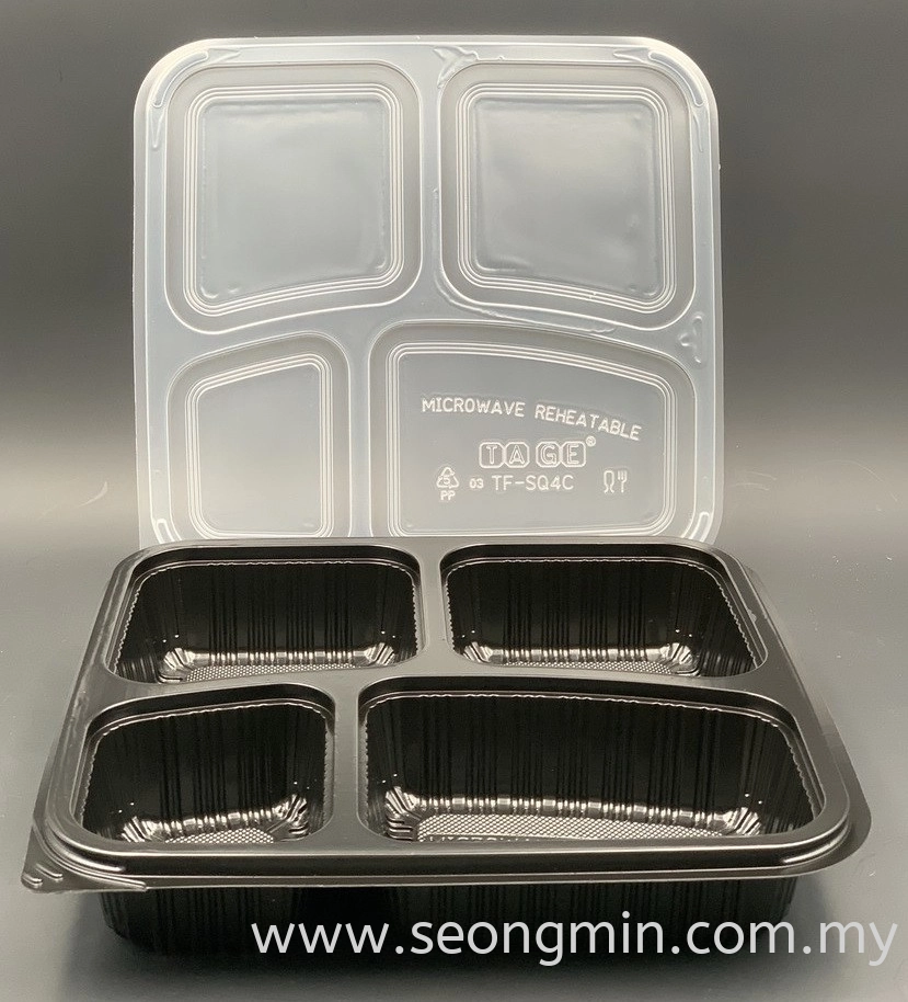 TF SQ 4C PP Container + Lids (50pcs/Pkt)