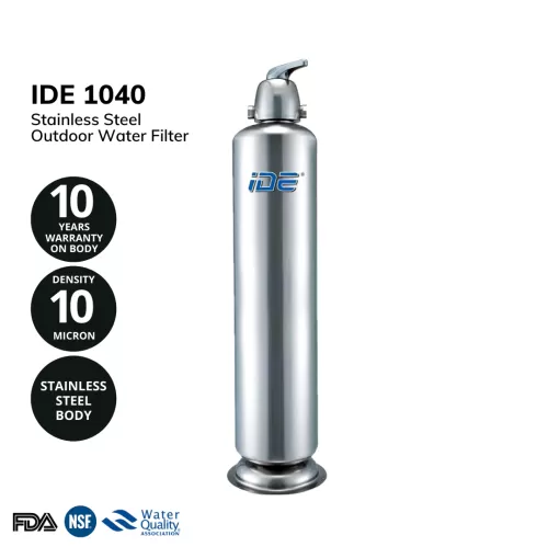 IDE 1040 Stainless Steel Outdoor Water Filter