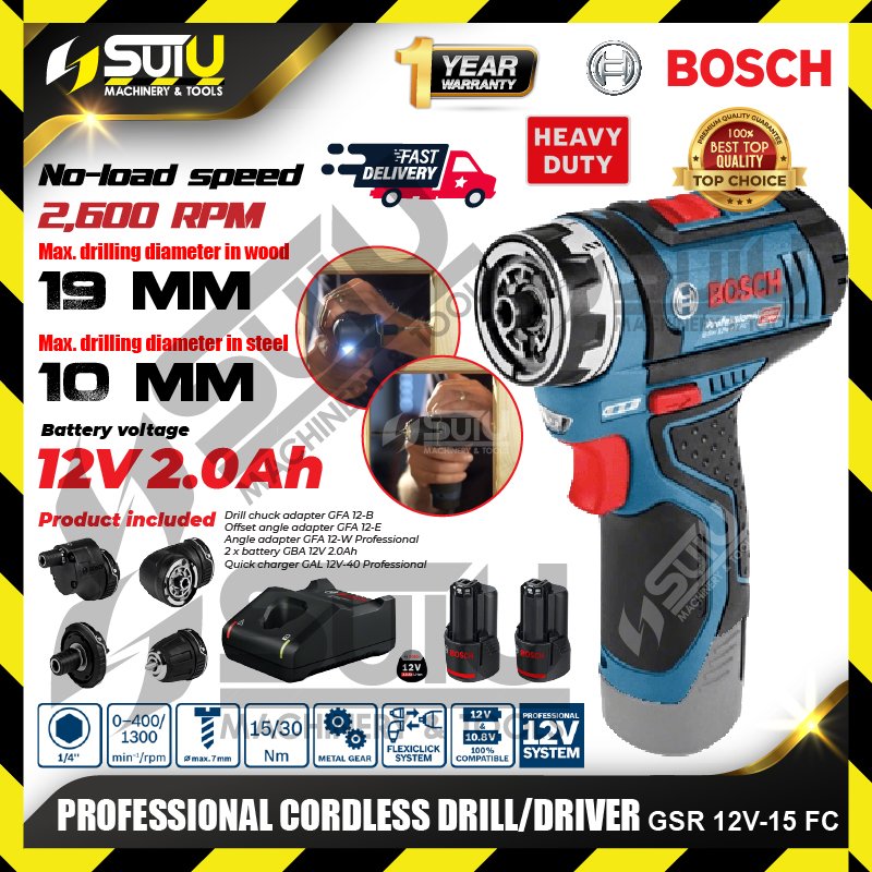 BOSCH GSR 12V 15 FC GSR12V 15FC GSR 12V 15FC 12V Professional