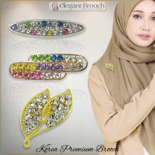 Elegant Brooch 1pc Kerongsang Bahu Eksklusif Pin Tudung Muslimah Korea Premium Brooch Bahu