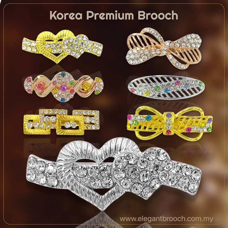 Elegant Brooch 1pc Kerongsang Bahu Eksklusif Pin Tudung Muslimah Korea Premium Brooch Bahu