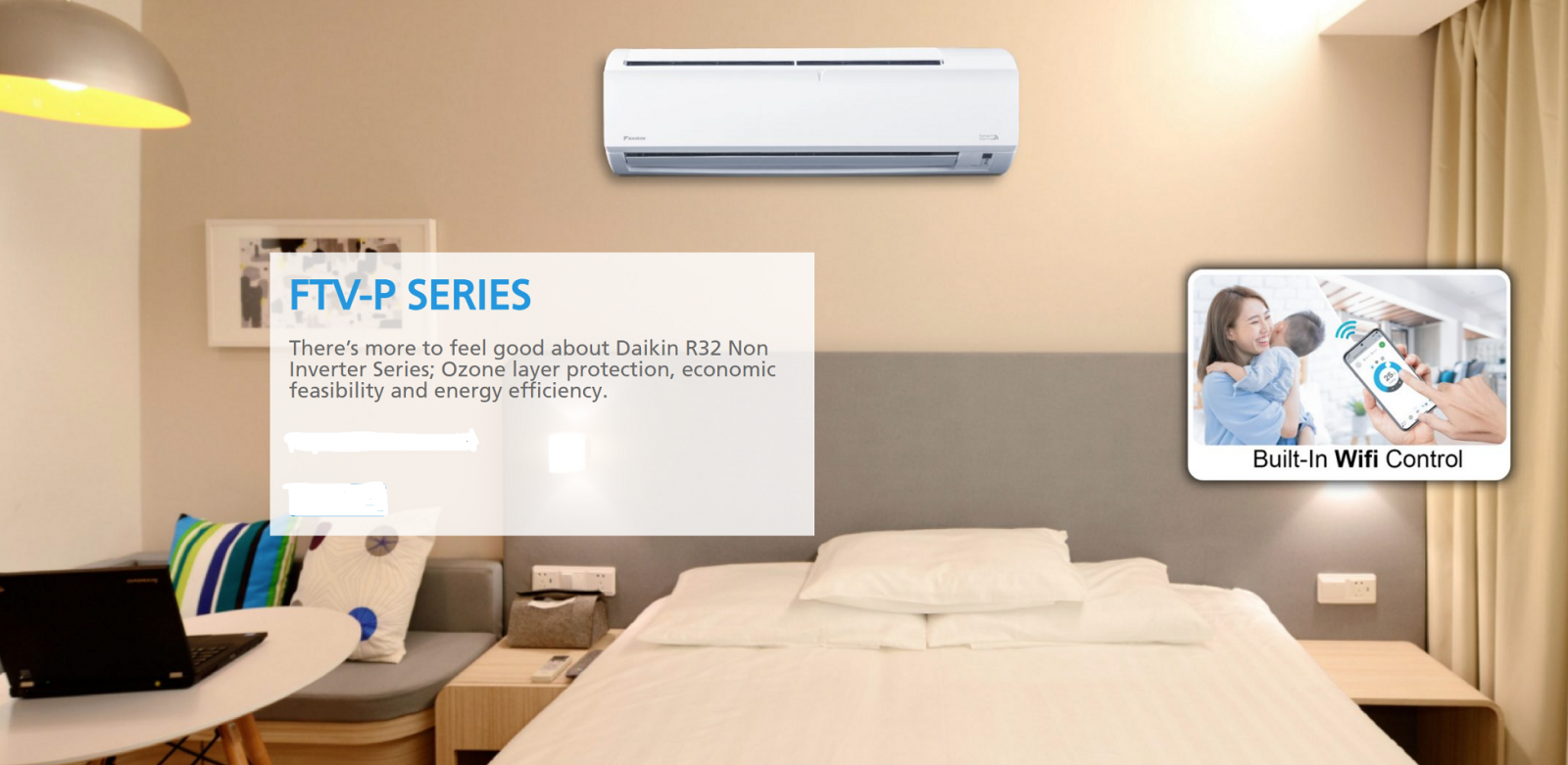 Daikin Standard Non-Inverter R32 Wall Mounted Air Conditioner FTV-P Series